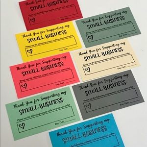 120 THERMOGRAPHY PRINTED THANK YOU CARDS 8 DESIGNS